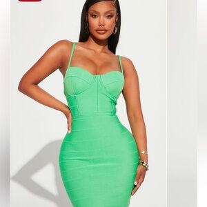 Fashion Nova Green Mini Dress